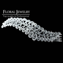 New 2015 Large Crystal Imitation Gemstone Bridal Hair Combs Hairpin Wedding Hair Accessories Hair Jewelry FS043