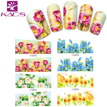 C272-275 Full Cover Flower Nail Design Water Transfer Nail Sticker Nail Art Decorations for Nail Water Decals