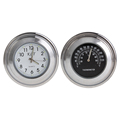 7 8 1 Motorcycle Bike Handlebar Mount Dial Clock Thermometer Temp ME3L