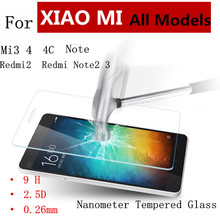 Amazing 9H 0.26mm 2.5D Ultra Thin Real Premium Tempered Glass Film For XIAOMI REDMI Multi – Phone glasses + Cleaning Kit