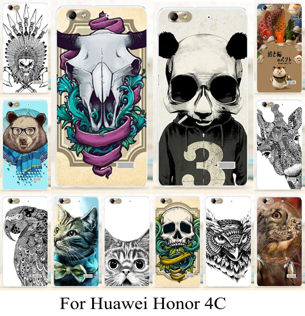 mobilephoe case for Huawei honor4c honor 4c painting case Animal Skin Cover