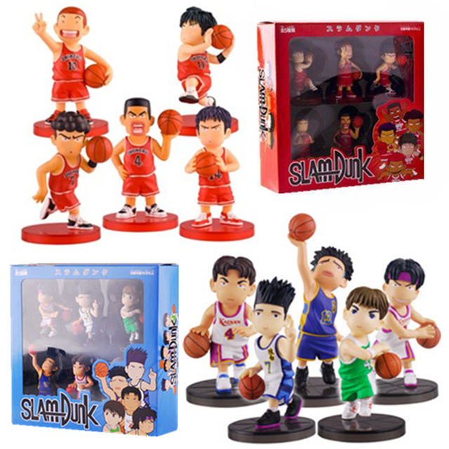 5 шт./компл. Аниме Slam Dunk ПВХ Фигурку Игрушки Куклы в Коробке Цвета Дети День Рождения Рождественские Подарки Бесплатная Доставка