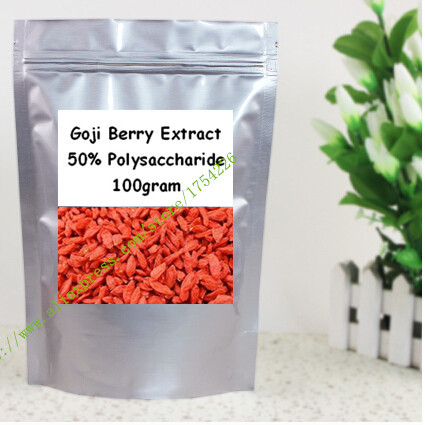 100gram (3.52oz) 100% Pure & Organic Goji Berry Extract 50% Polysaccharide Antioxidant Immune Super Powder Free shipping