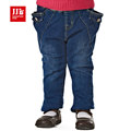 2015 brand children clothing jeans baby girls jeans warm lining trouser for girl washed demin jeans