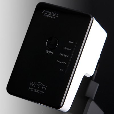 Portable 300Mbps 2 4GHz 5GHz WiFi Repeater Wireless Router with Wall in Socket Support WPS One