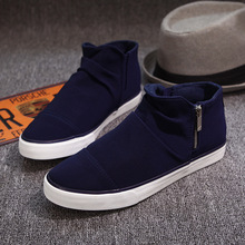 2016 Men Fall fashion canvas shoes a pedal sets foot lazy man shoes casual shoes side zipper CN3022