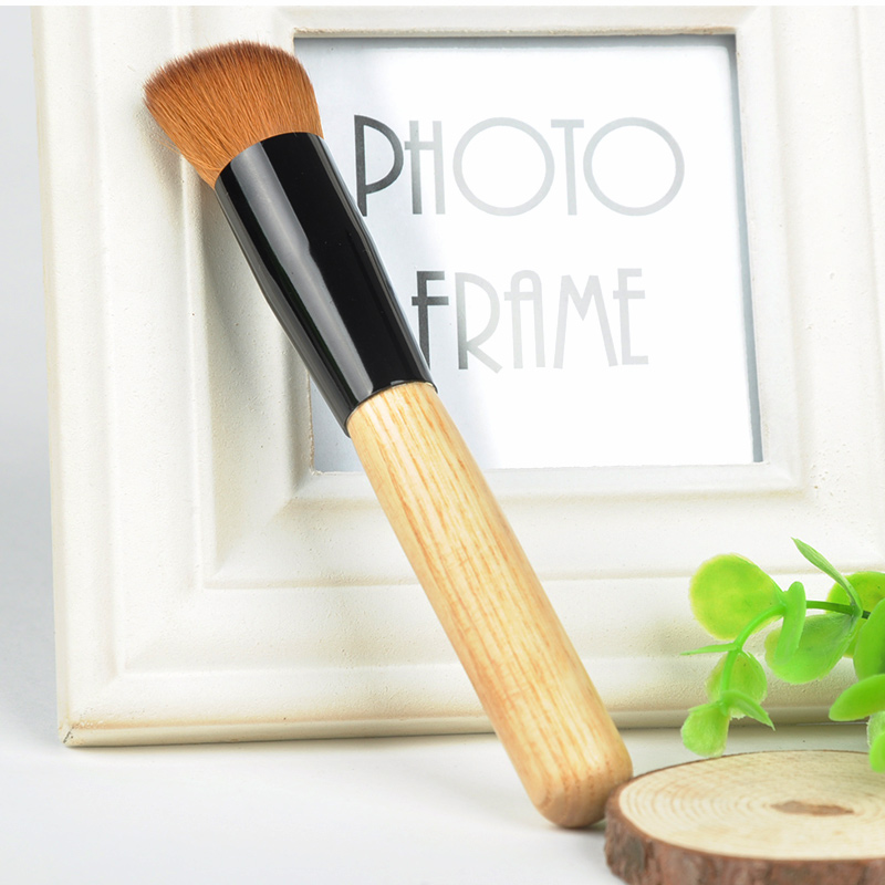 2015 New Pro Powder Brush Wooden Handle Multi Function Blush Powder Mask Foundation Brush Makeup Tool