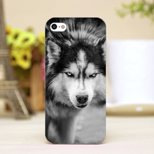 pz0012-26 wolf Design Customized cellphone transparent cover cases for iphone 4 5 5c 5s 6 6plus Hard Shell