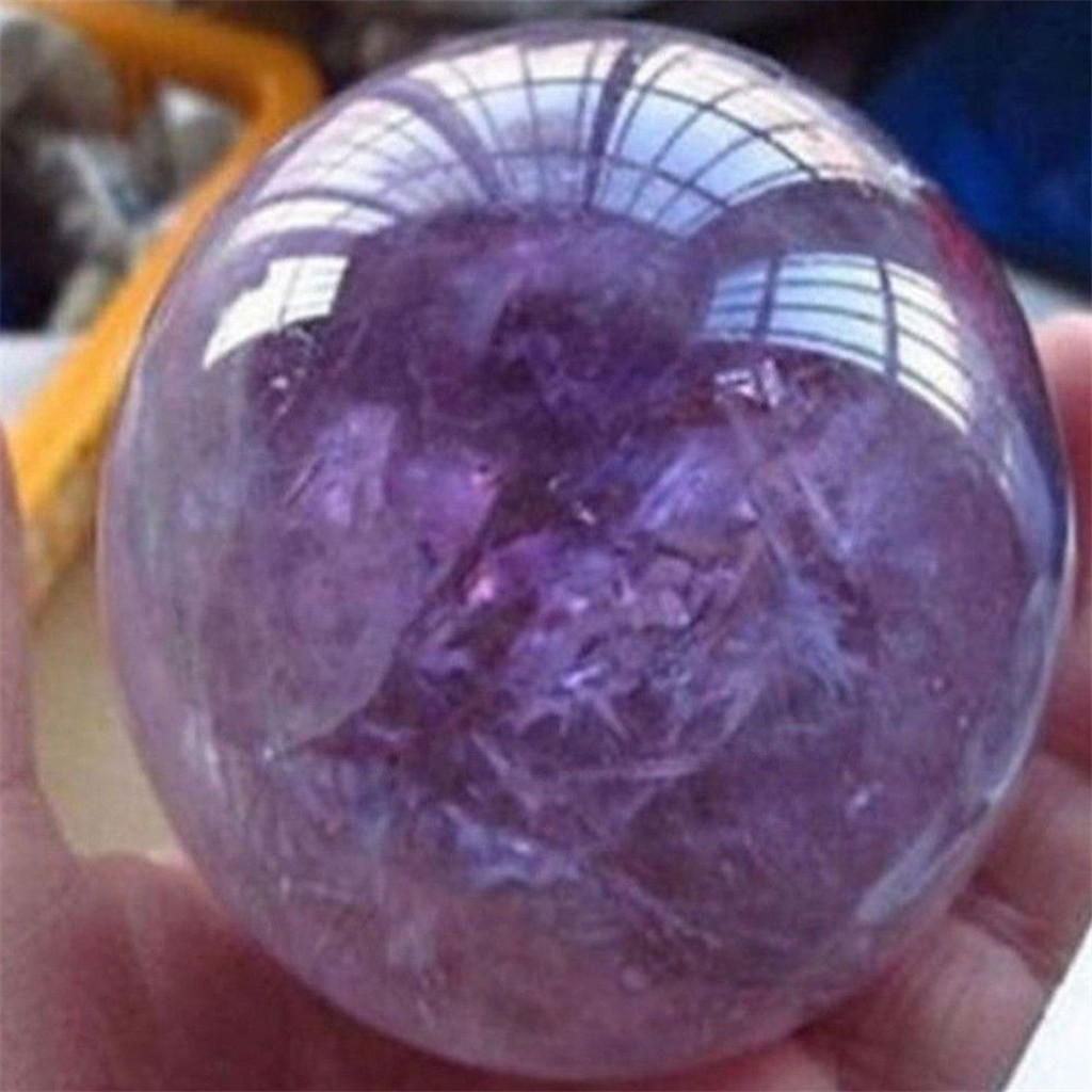 40~70mm Natural Amethyst Quartz Stone Sphere Crystal Ball Healing Gemstone