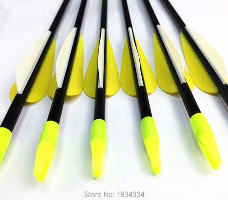6Pcs spine 500 High quality fiber glass arrow shooting archery TPU feather arrow for bow 30