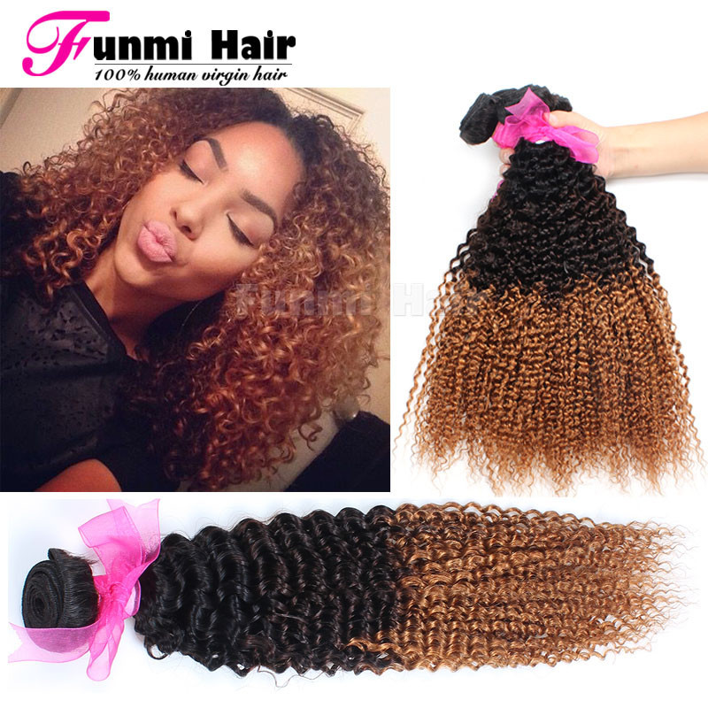 7a Mongolian Kinky Curly Hair Ombre 1b 4 30 1b 3pc Kinky Curly