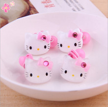 Hair Rope Fashion Hair Accessories Red Kids Cat Headwear Cartoon Hello Kitty Elastic Hair Bands
