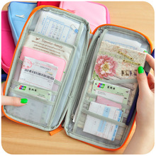 2015 New Colorful Travel Wallet Passport Ticket ID Credit Card Holder Cover Organiser Bags handbag Zip