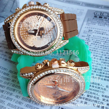 Fashion Watch GENEVA silicone Famous Brand kors women rhinestone Watches luxury dress wristwatches men sports watches
