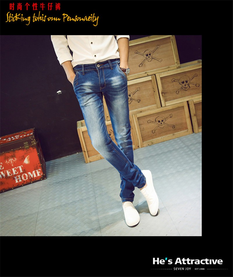 Skinny Jeans Men 2015 Slim Fit Japan Light Blue Jeans Men Pantalon Jeans Homme De Marque Skinny Jeans HG004
