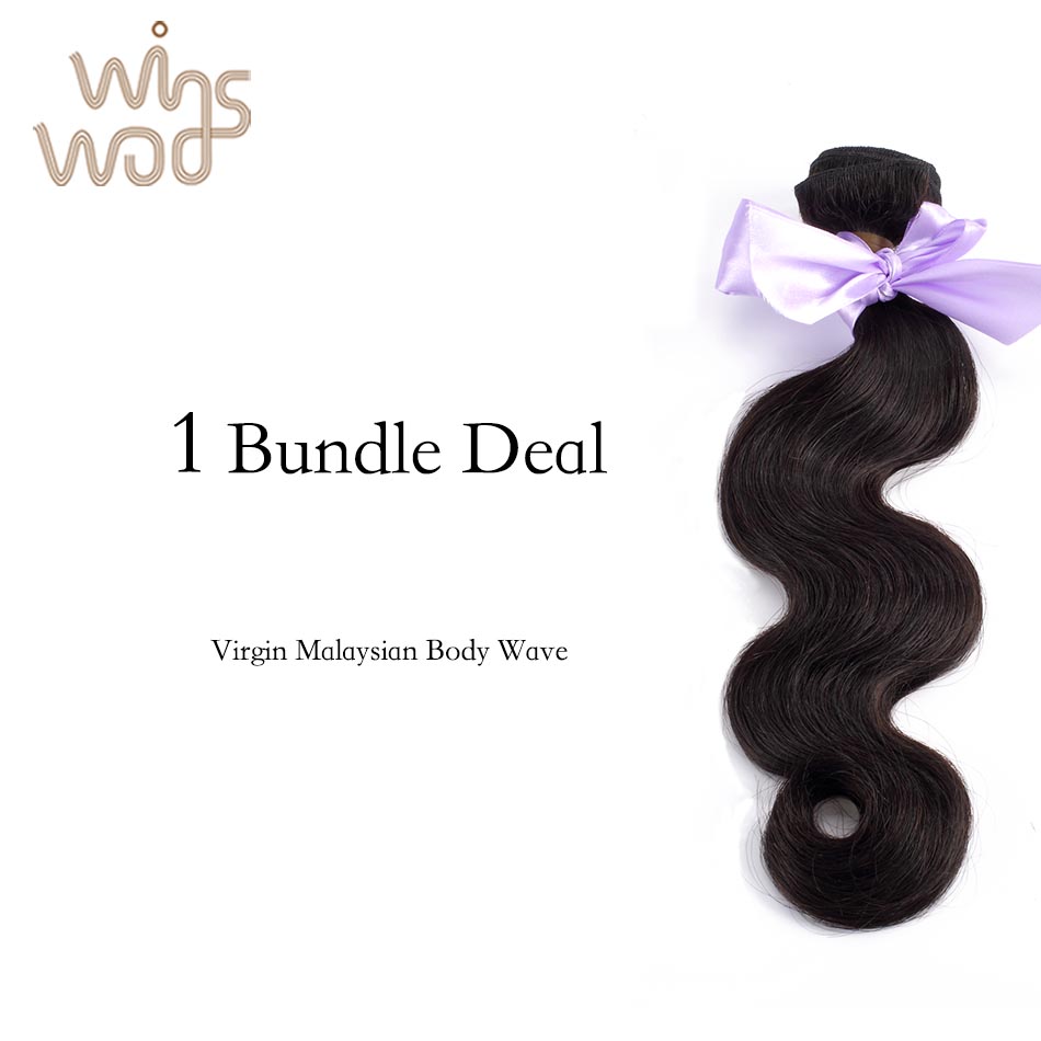 Grade 5A Queen Hair Virgin Malaysian Hair Body Wave 1Bundle, Rosa Hair Products, Natural Color Remy Human Hair Bundles Weave