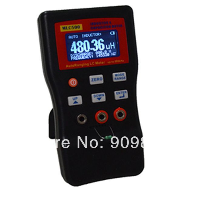 LCD display with backlight High resolution auto-ranging component tester 500KH MLC500 LC Meter for LC and RC oscillation