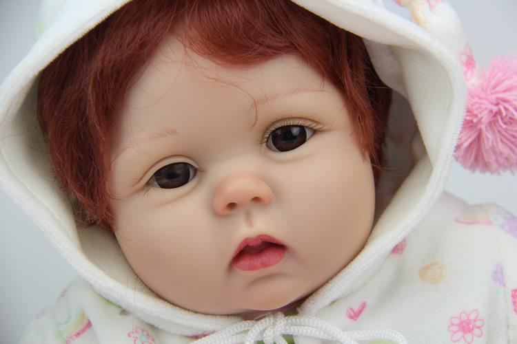 2014 New Birthday Gift 22 Inch Reborn Baby Doll Soft Silicon Vinyl Baby Dolls For Baby Girl Collectible Real Newborn Baby Dolls