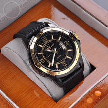 LUXURY Curren Brand Quartz gold Watches Deluxe Men leather watches women Wristwatches Christmas Gifts men wristwatches hot 1240
