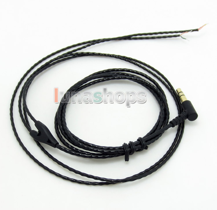 1.3m Semi Finished OFC 270 Degree 3.5mm Earphone audio DIY wire cable LN004480
