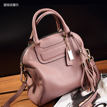Fashion Women Fringed Handbag Lady Genuine Leather Shell Bag Casual Tote Women Shoulder bag