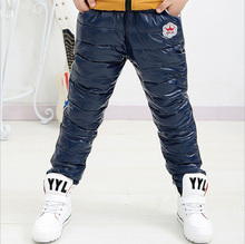 2015 New Arrival Children s 110 150 cm Winter Boys Girls Fashion Thicken PU Genuine Kids