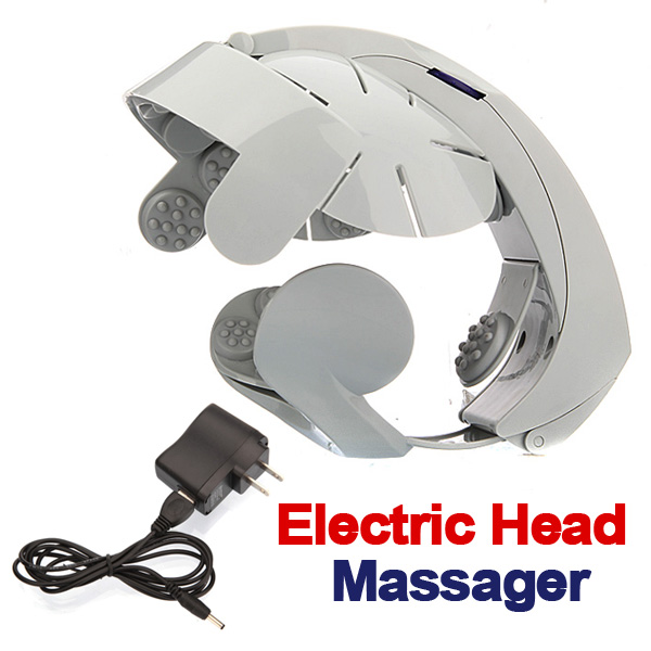 1PCS Humanized Design Electric Head Massager Brain Massage Relax Easy Acupuncture Points Fashion Gray Health Care