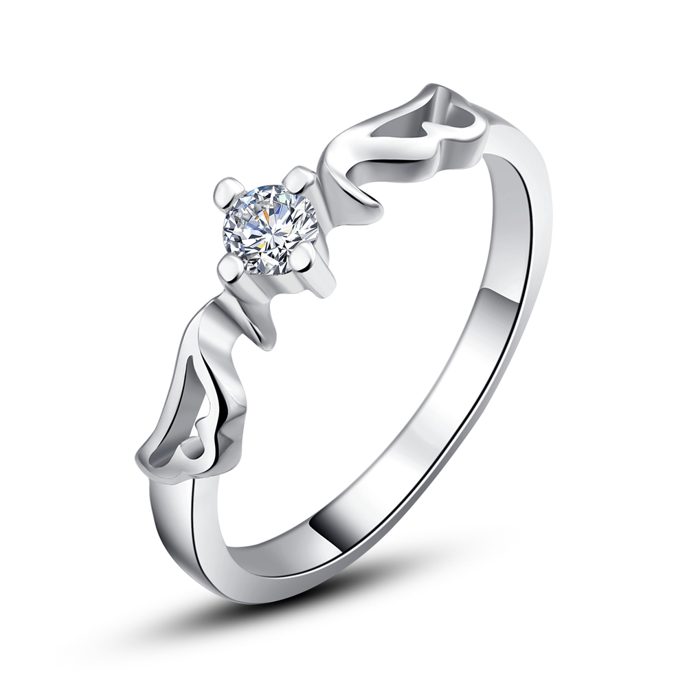 Angel wings wedding rings