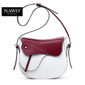 NAWO New Famous Brand Women Messenger Bag Panelled Crossbody Bag Designer Handbag Saddle Patchwork Women s