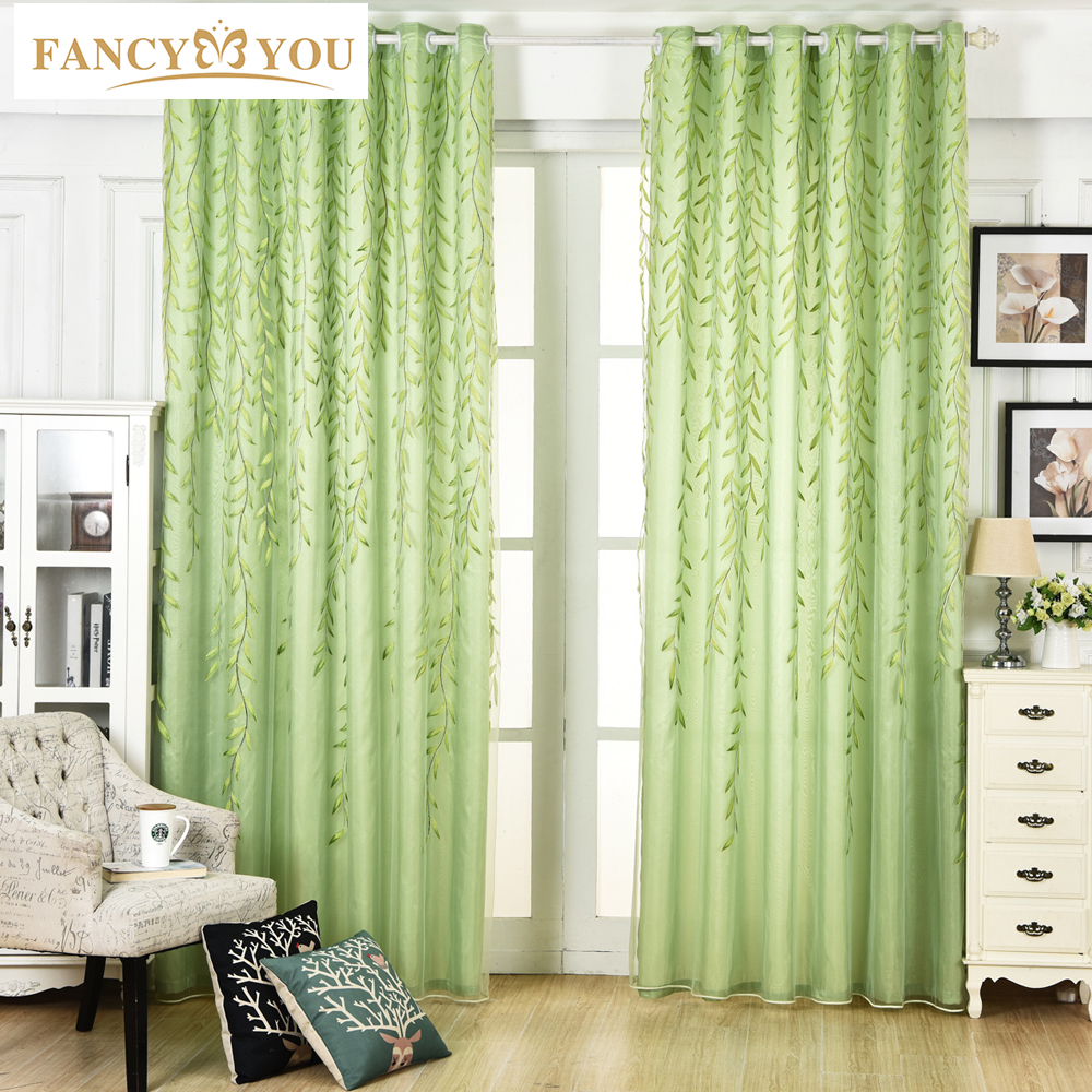 Online krijg goedkoop green leaves curtains aliexpress.com ...