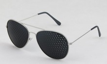 NEW Unisex Vision Care Pin hole Eyeglasses Pinhole Glasses Eye Exercise Eyesight Improve metal