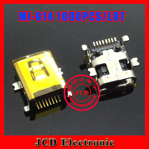 1000PCS/LOT,free shipping for mini 8P USB jack socket connector,V3 port for camera etc,4foot SMT,MI-014