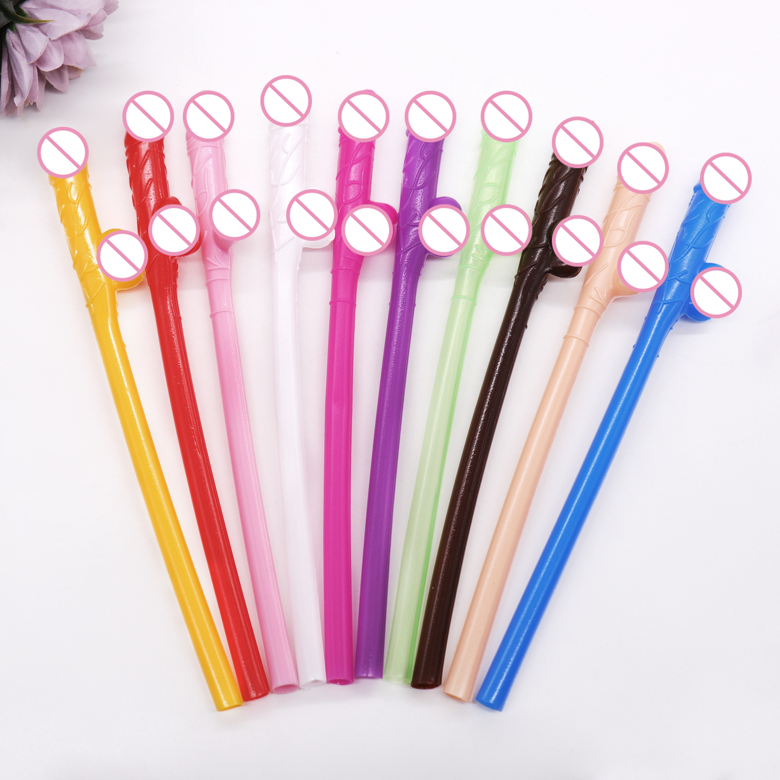 10Pcs Cock Penis Straws Hen Party Willy Cocktail Drinking Accessories Plastic UK