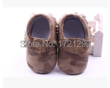 Tassels baby Shoes Army Camouflage Handsome Newborn PU leather Baby Moccasins Soft Moccs Kids Soft Soled