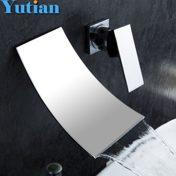 torneiras Basin Waterfall Faucet. Wall Mounted Waterfall Led Tap. Basin Sink Mixer. YT-5070