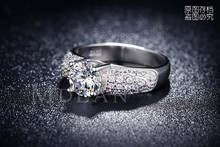 S925 White Gold Filled Rings For Women Wedding Jewelry Bijoux zirconia vintage Accessories Engagement Bague Bijouterie