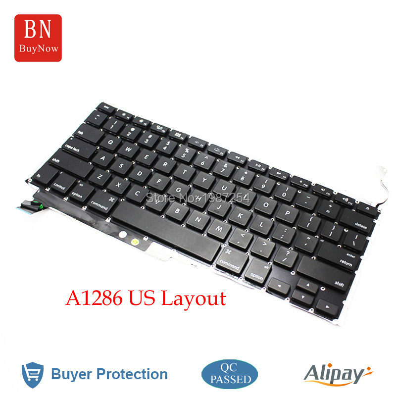 Replacement Laptop Keyboard For Apple Macbook Pro A1286 US Keyboard US Keyboard Layout 5PCS/Lot