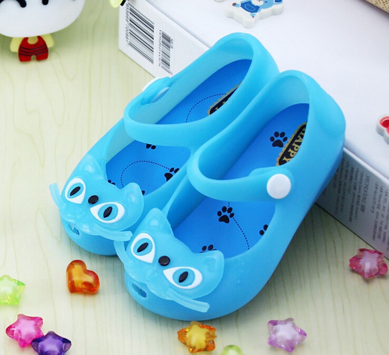 Baby girls sandals summer style Mini Melissa kid shoes high quality Cartoon cat jelly Bow Shoes fashion calcados infantil menina (14)
