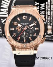 2015 nuevos hombres del reloj superior de la marca de lujo movimiento relojes mecánicos automáticos de los deportes de goma del viento