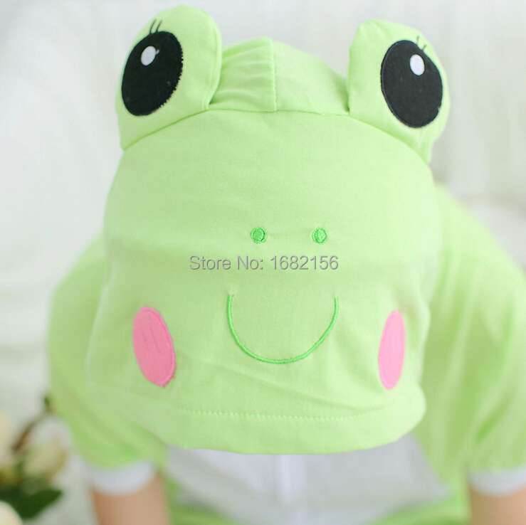 Frog Pajamas 100% Cotton Short Sleeves Anime Cartoon Animal Summer Onesies Unisex Frog Pyjamas Sleepwear For Adults.jpg