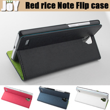Free shipping mobile phone bag PU leather Red rice Note, Redmi Note Flip case cover mobile phone accessories four colors