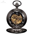 Retro KS Mechanical Self Wind Skeleton Alloy Case Copper Key Pendant Roman Analog Fob Chain Luxury