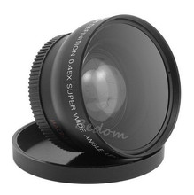 New HD 46MM 0.45x Wide Angle Lens with Macro Lens + Lens Bag for Canon Nikon Sony Pentax Any Camera with 46MM Filter Thread DSLR