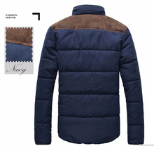 2015 Men Coat Winter Splicing Cotton Padded Hotsale Jacket Winter Plus Size Parka High Quality MWM169