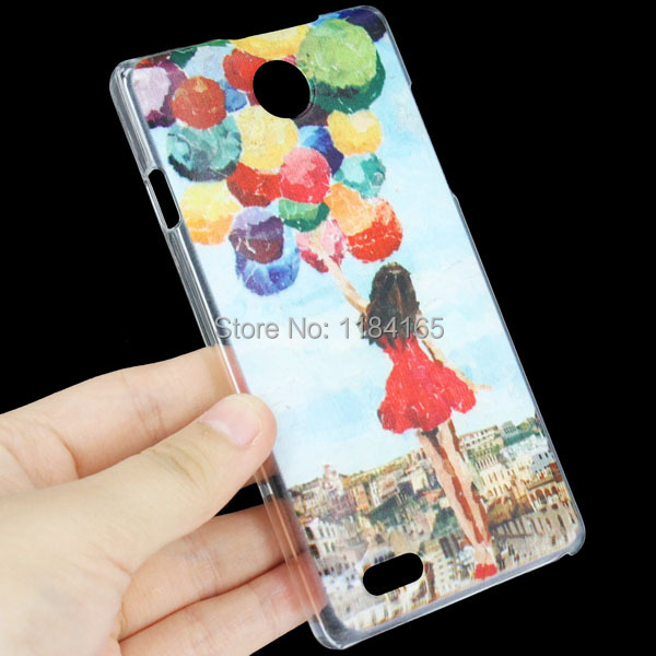 ZTE-1014A_2_Oil Painting Style Girl Balloon Pattern Plastic Case for ZTE Blade Buzz V815W