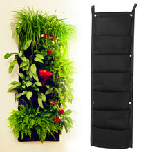 7-Pocket 1PC Outdoor Vertical Flower Pots and Planter Hanging On wall