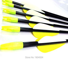 6Pcs spine 500 High quality fiber glass arrow shooting archery TPU feather arrow for bow 30