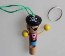Hot sale MINI wooden pirate whistle wood toys new s gift Colorful Wood Whistle Toys For