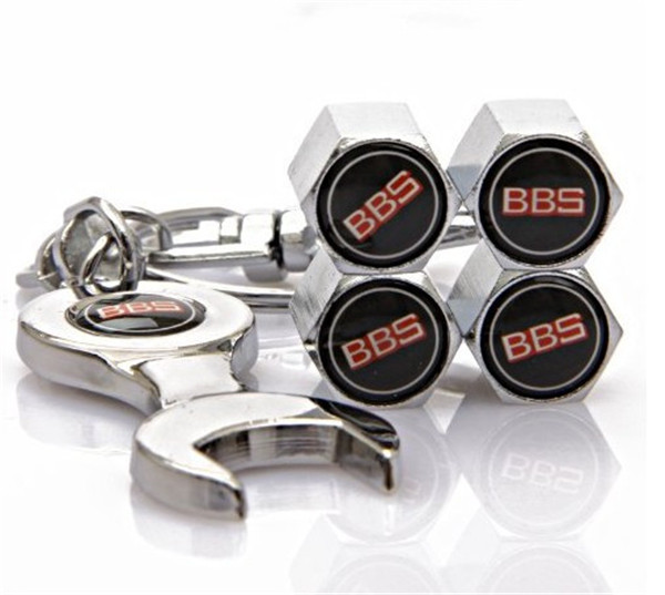 ( 4 насадок(ки) + 1 ключ брелок ) / комплект автомобильная шина автоаксессуары стайлинг колеса клапан стебли крышки крышки с BBS логотип