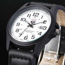Brand Sport Military Watches Fashion Casual Quartz Watch Leather Analog Men 2016 New SOKI Luxury Wristwatch Relogio Masculino